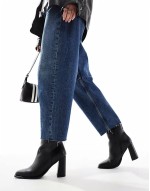 Maddie block heel ankle boot in black