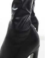 Acquaria Wide Fit over the knee boots in black