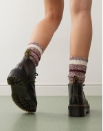 unisex Church quad 5 eye boots in black vintage smooth leather