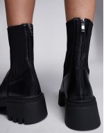 Simmi London Malakai Sock Ankle boot in Black
