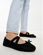 Los Angeles ruched ballet in black satin