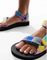 s Trekky patchwork print sandals in multi