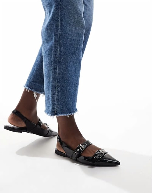 Cotton On zadie buckle slingback in black