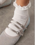 Libra embellished Mary Jane in Grey