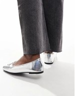 Cotton On ziggy ballet pump in silver