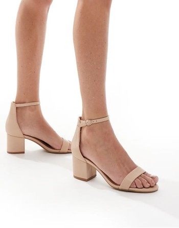 Hallie block heeled sandals in beige
