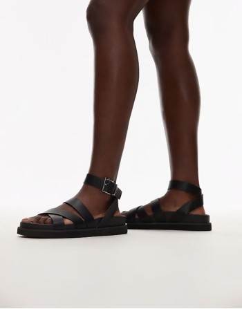 Jady flat sandal in black